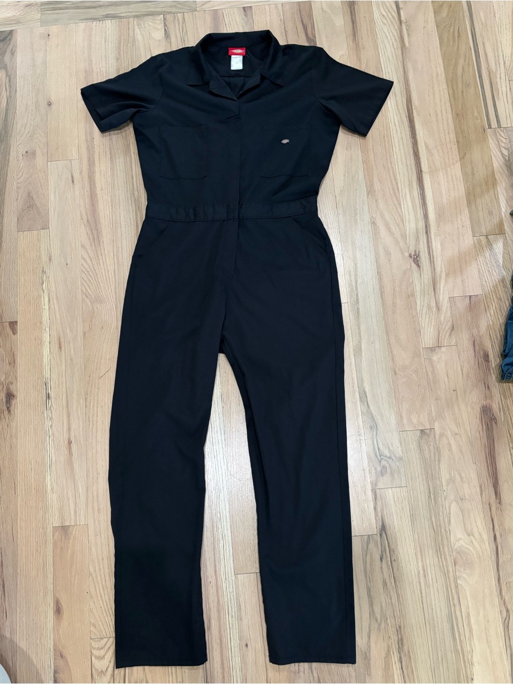Dickies Black Short-Sleeve Utility Jumpsuit